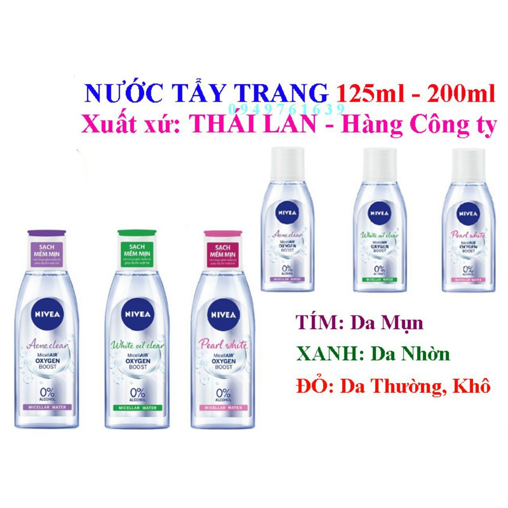 Nước tẩy trang nivea Thái lan