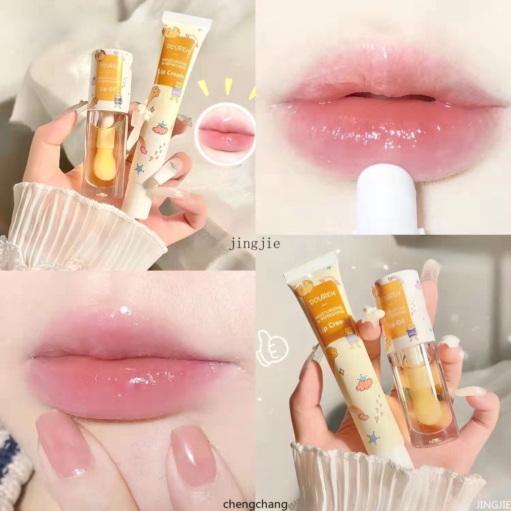Set Dầu Dưỡng Môi Tinh Chất Mật Ong Và Sữa Dưỡng Ẩm Chống Nứt Nẻ Môi Hiệu Quả