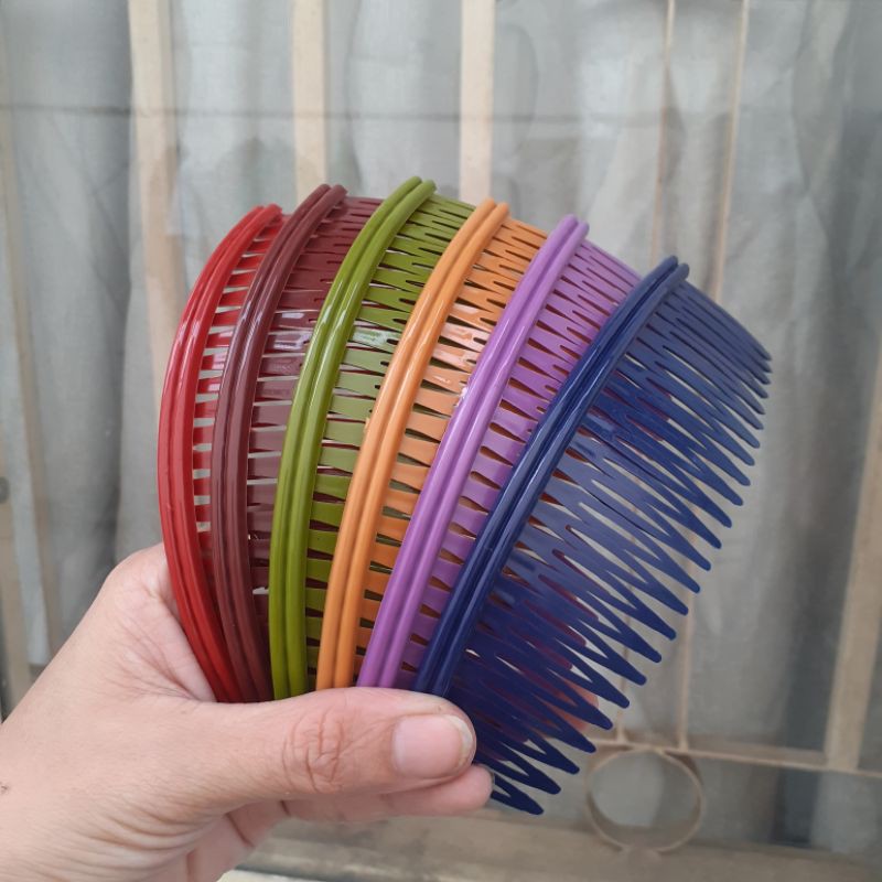 Lược cài nhựa mềm màu 2 hàng mã 05 (được chọn màu)