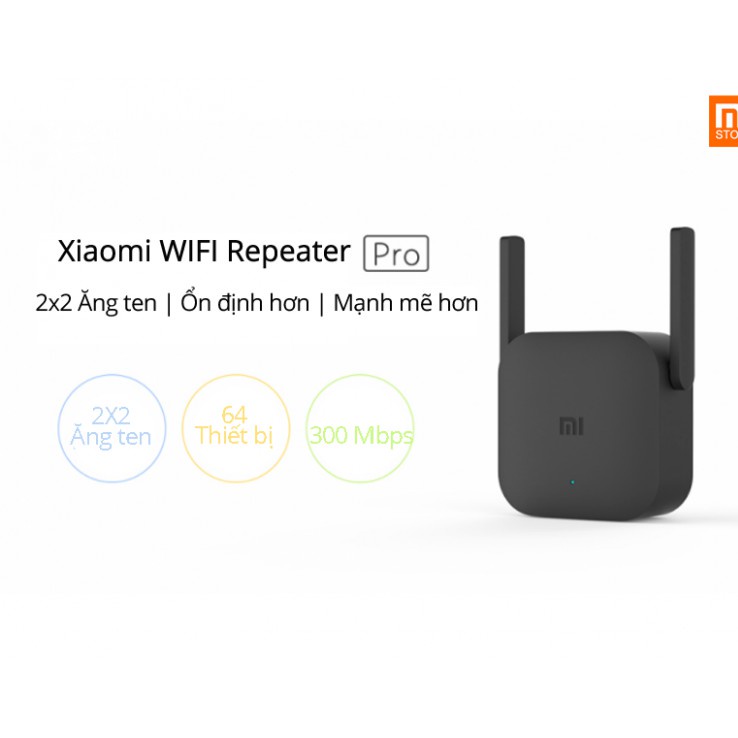 Kích sóng Wifi Xiaomi Repeater pro băng thông 300 Mbps -dc3030