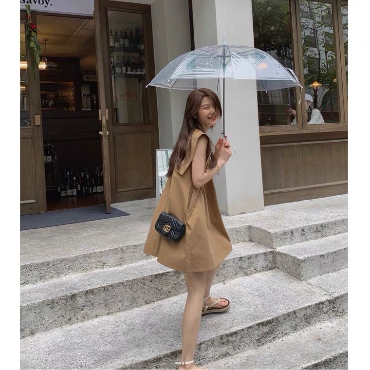 Đầm voan không tay dáng rộng thiết kế mới thời trang cho nữ | BigBuy360 - bigbuy360.vn