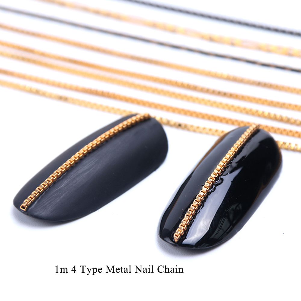 [Hàng mới về] Dây xích khóa kéo 1m 3D trang trí móng tay DIY