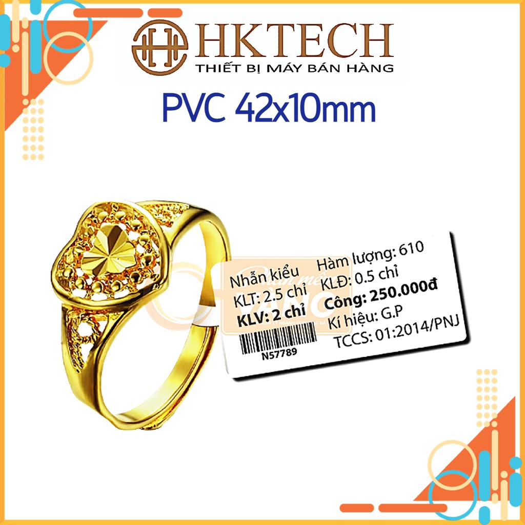 [Rẻ vô địch] [Chính hãng] Tem treo Trang Sức .Tem treo gọng Kính PVC 42x10 mm, cuộn 50m