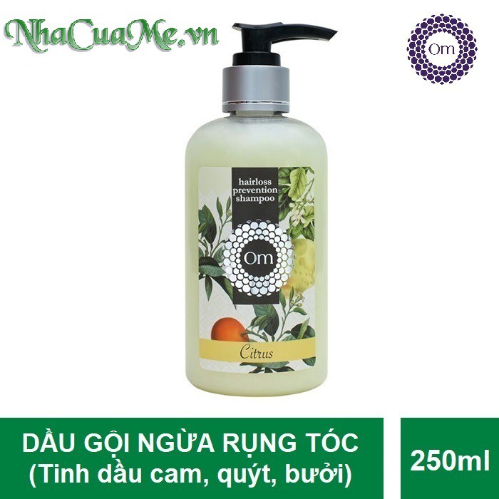 Dầu gội Om Fountain Citrus tinh dầu Cam Quýt Bưởi ngăn ngừa rụng Tóc 250ml