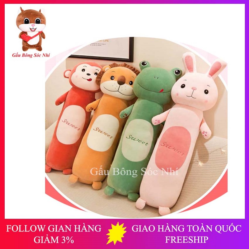 Gối ôm cho bé, gối ôm hình thú siêu mềm và an toàn cho trẻ nhỏ