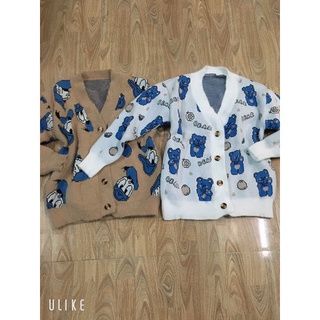 Pass áo cardigan len lông thỏ