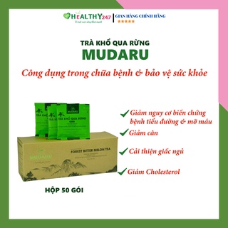 Trà Khổ Qua Rừng (Mướp đắng rừng) Mudaru Chính Hãng Hộp 50 Túi Lọc Tốt Cho Người Bệnh Tiểu Đường, Bệnh Gan HEalthy247