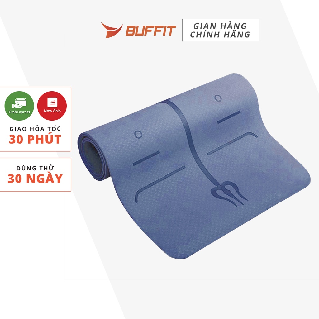 [ĐỊNH TUYẾN CAO CẤP] Thảm định tuyến BUFFIT tập thể dục, gym, yoga TPE 2 lớp 8mm foam cao cấp chống trượt, không mùi