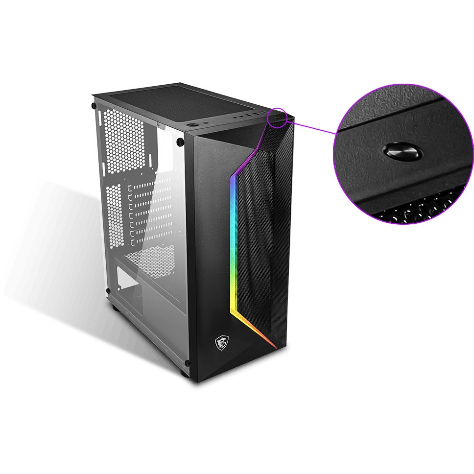 Thùng máy tính | Vỏ case MSI MAG Vampiric 100L  RGB STRIP - Hàng chính hãng
