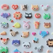 Miếng dán Sticker 3D cute siêu mini bằng nhựa dẻo đàn hồi