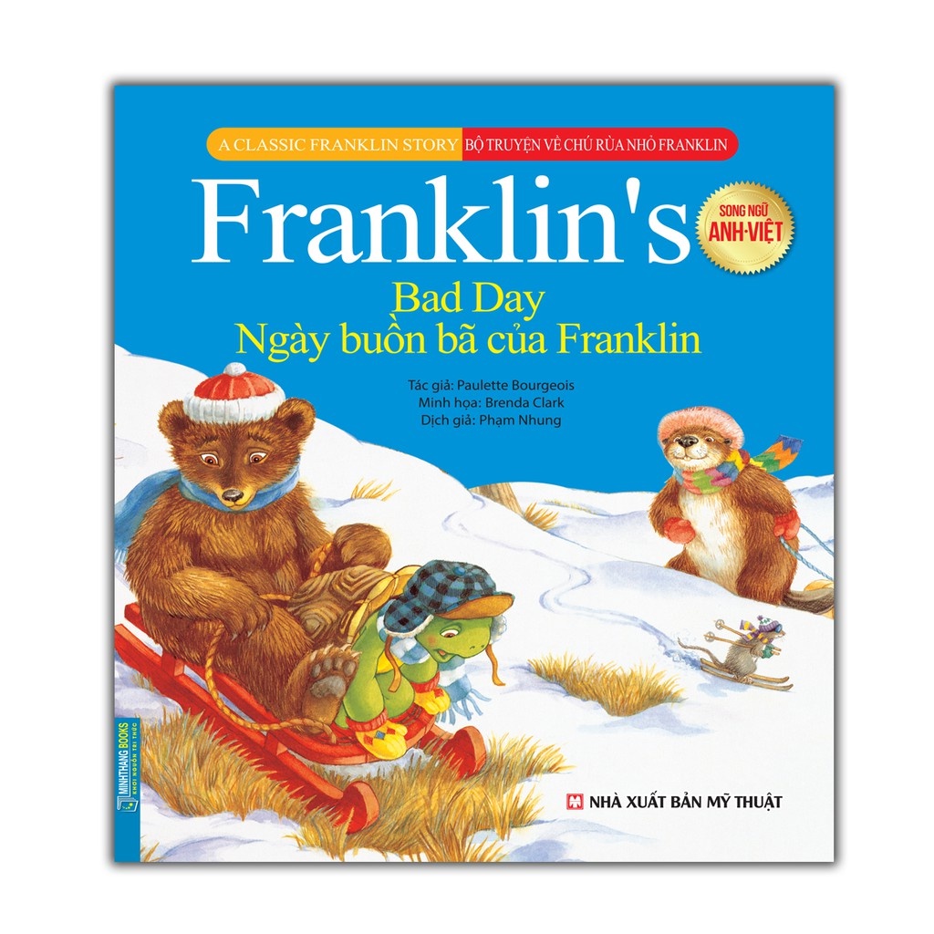 Sách-Combo 2c Bộ truyện về chú rùa nhỏ Franklin - Franklin tập xe đạp và Ngày buồn bã của Franklin