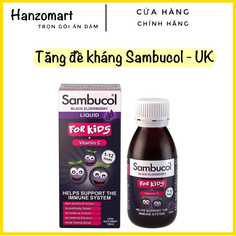 Tăng đề kháng Sambucol Anh cho bé 120ml