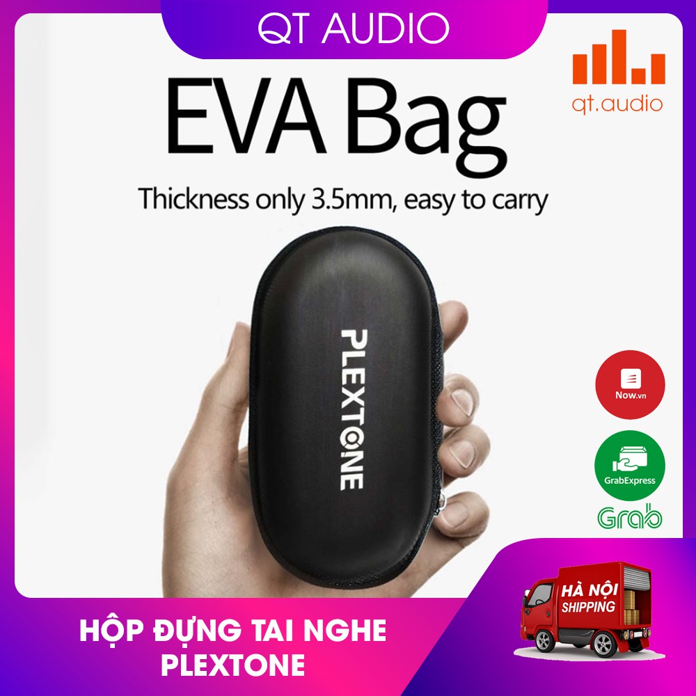 Hộp đựng tai nghe Plextone Eva đẳng cấp kháng nước, bụi bẩn, bảo vệ tai nghe, phụ kiện