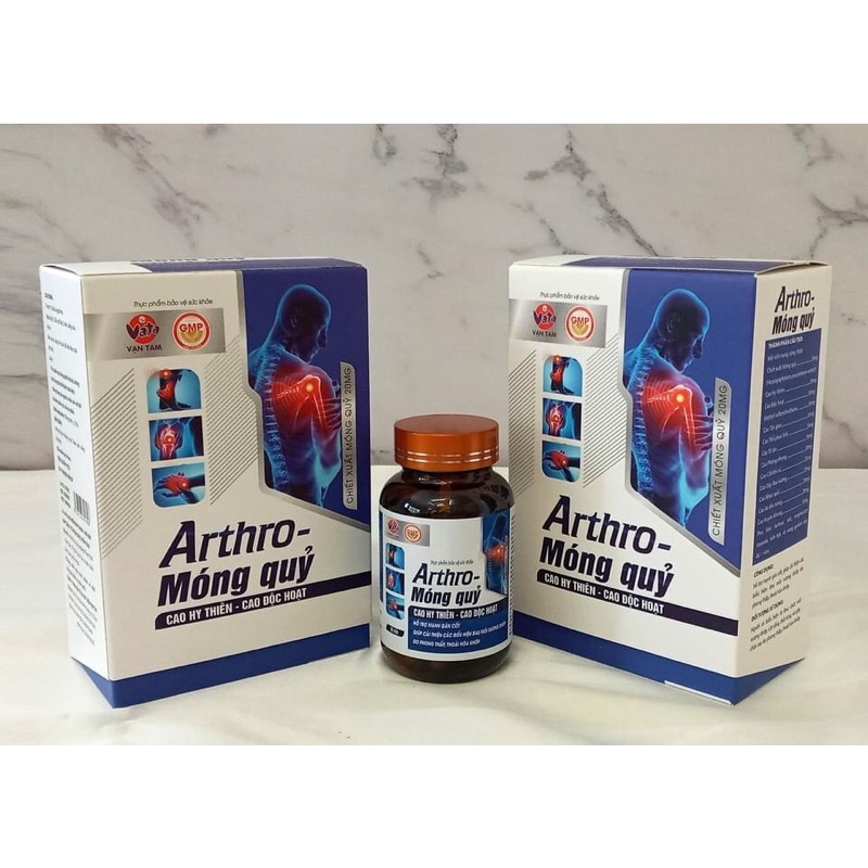 Viên xương khớp Arthro - móng quỷ hộp 60 viên hỗ trợ mạnh gân cốt giảm thoái hoá khớp