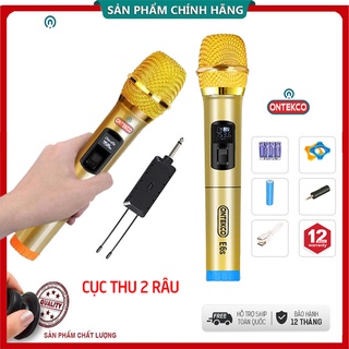 Micro karaoke ONTEK E6/ E6S thuộc dòng micro không dây công nghệ mới nhất hát chuyên nghiệp