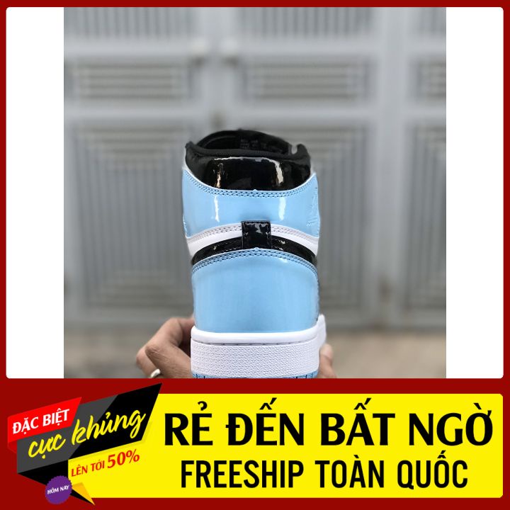 Giày thể thao cổ cao xanh bóng cho nam nữ