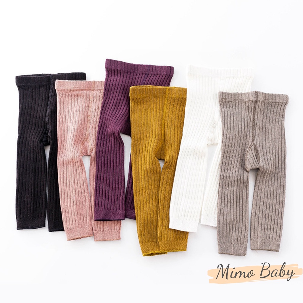 Quần legging, quần tất len không bàn co giãn  cho bé 0-3y mimo baby T15