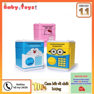 Két Sắt Đựng Tiền Cho Bé Đồ Chơi Thông Minh Mô Phỏng Ấn Vân Tay Mật Mã Có Nhạc Vui Nhộn Cho Bé ( Mẫu Mới )