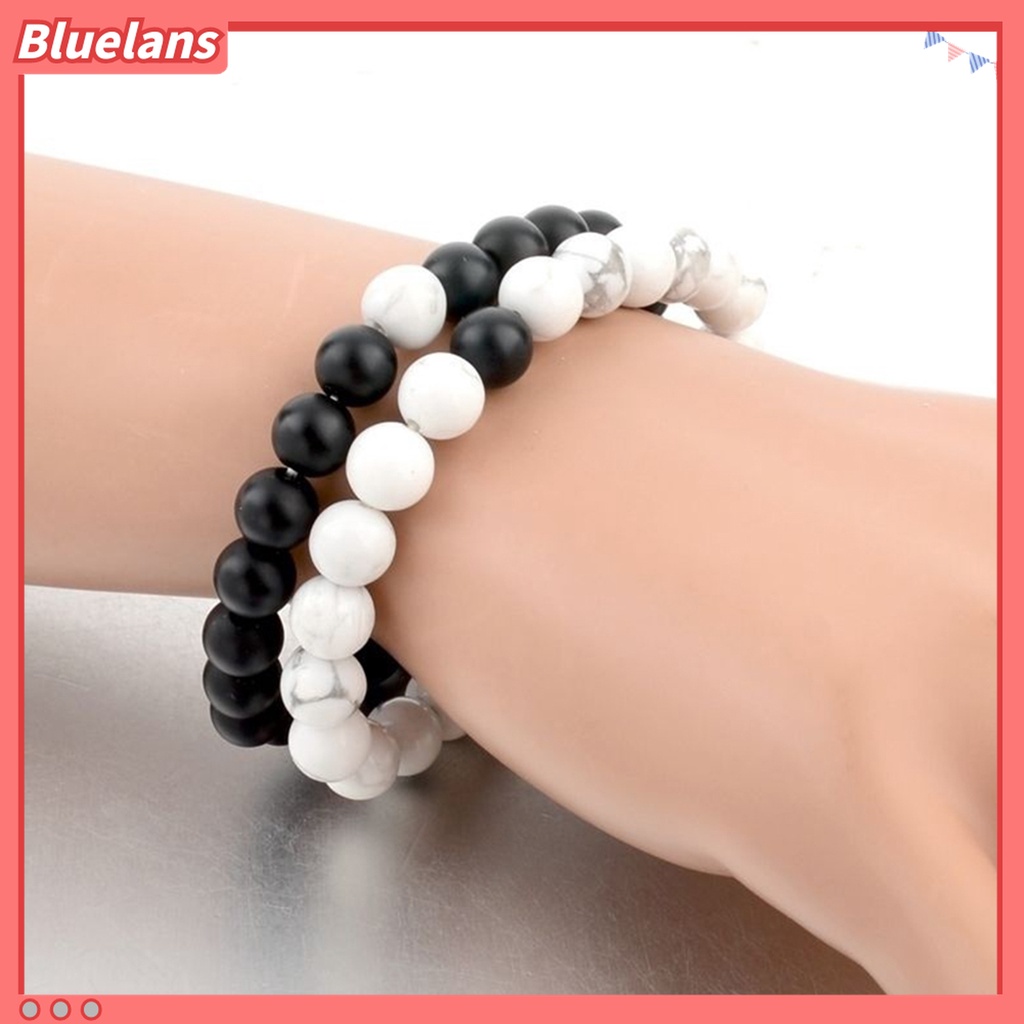 Set 2 Vòng Tay Cặp Đôi Khoảng Cách Dài 8mm Thời Trang 48h