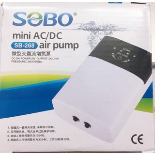 Máy sủi oxy tích điện 1 vòi và 2 vòi ĐỀ PHÒNG CÚP ĐIỆN hiệu SOBO SB-168 - Sb 268