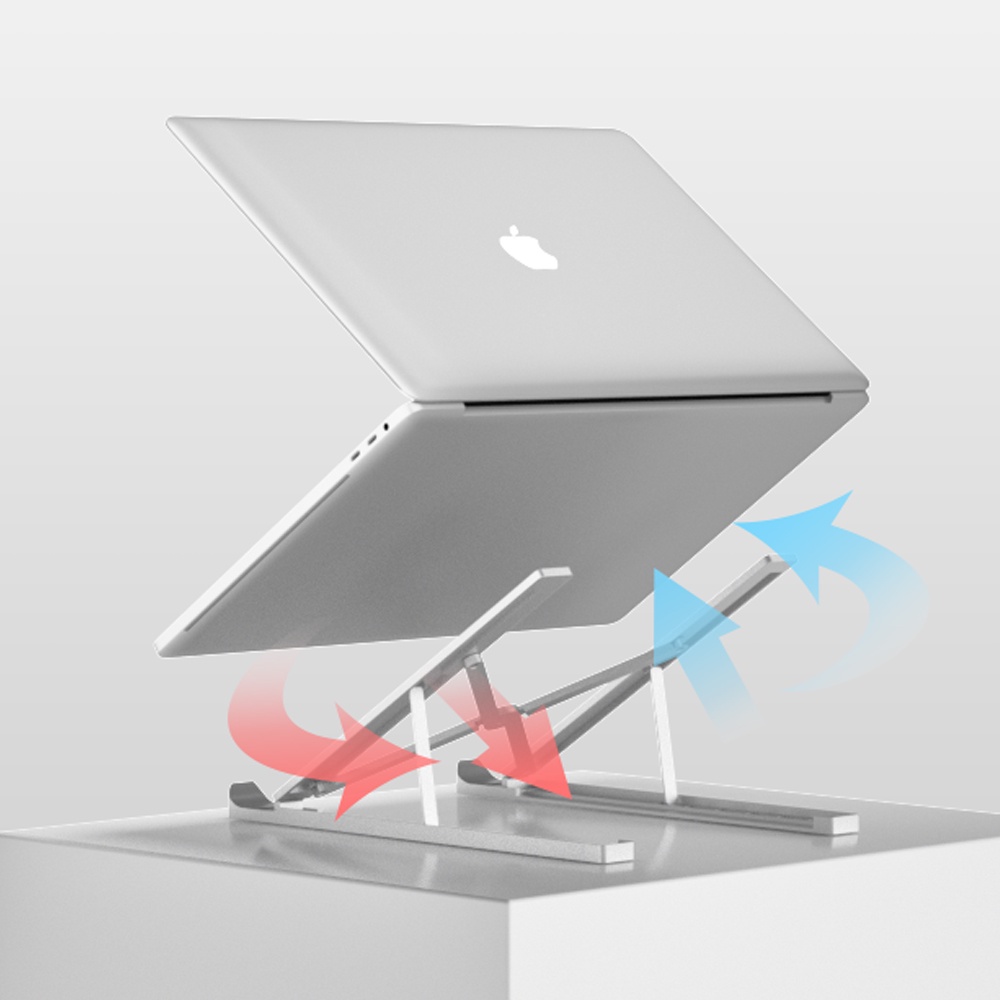 Giá Đỡ Laptop POERMAX GD01 Làm Từ Hợp Kim Nhôm Dễ Dàng Gấp Gọn Điều Chỉnh Độ Cao Có Chống Trượt Và Có Túi Đi Kèm