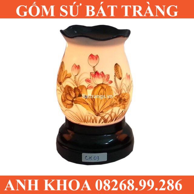 Đèn tinh dầu cỡ to - Gốm sứ Bát Tràng Anh Khoa