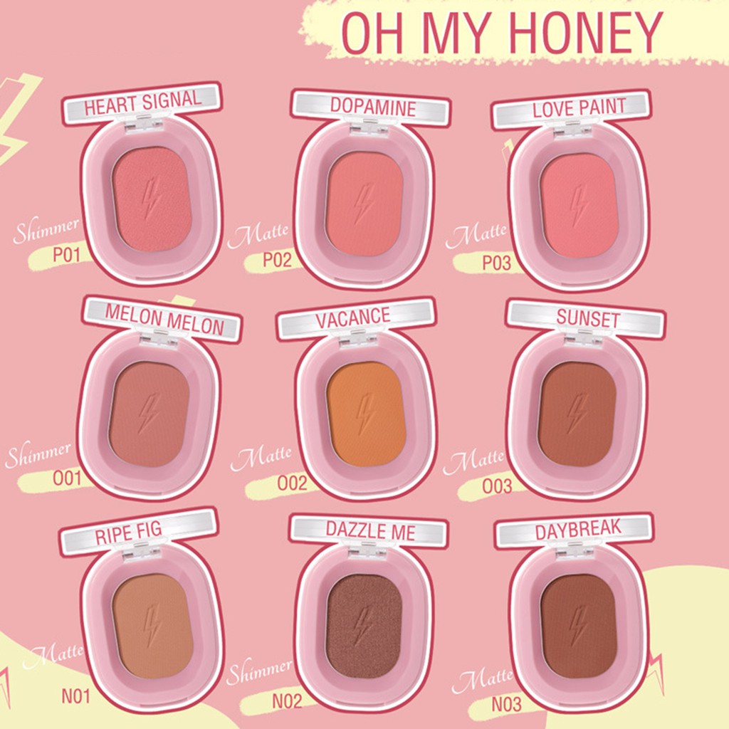 Phấn má hồng ánh nhũ tự nhiên lâu trôi cho nữ