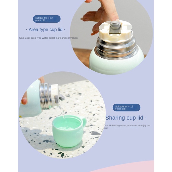 Bình Nước Giữ Nhiệt Bằng Thép Không Gỉ 316 500ml Có Dây Đeo Mới