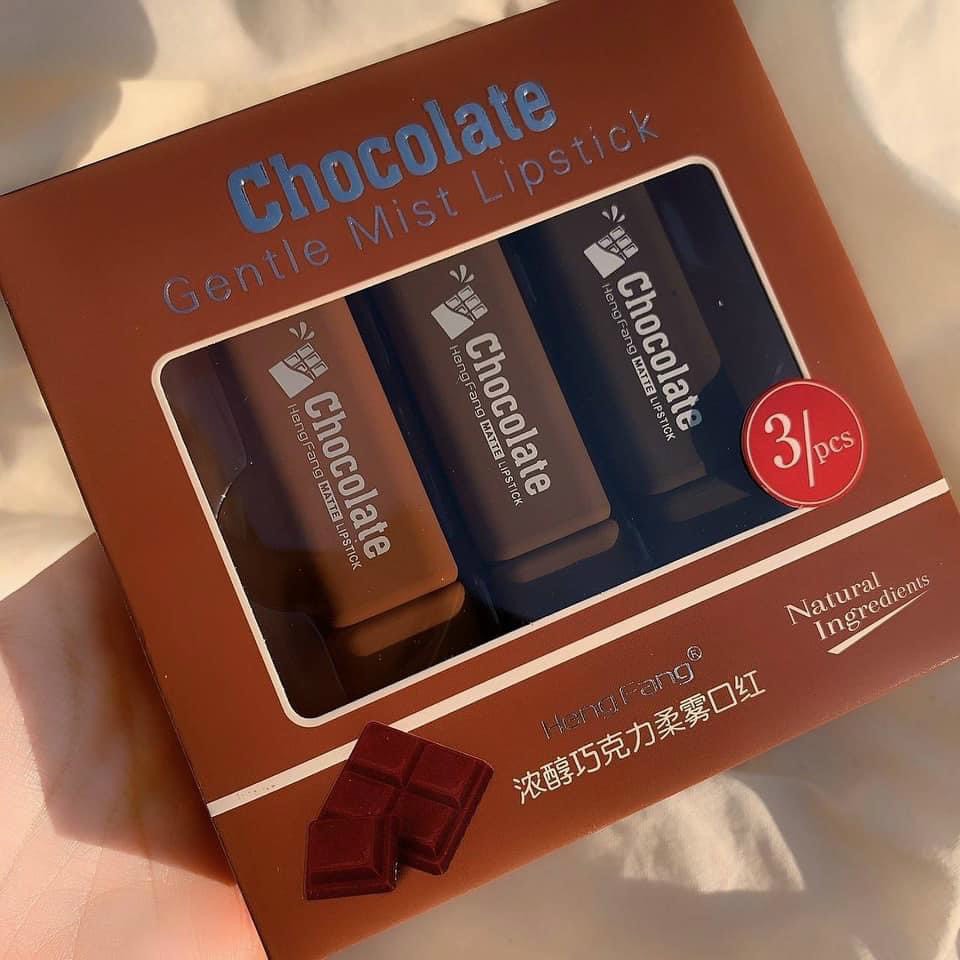 Set 3 Cây son Thỏi HengFang Matte Chocolate