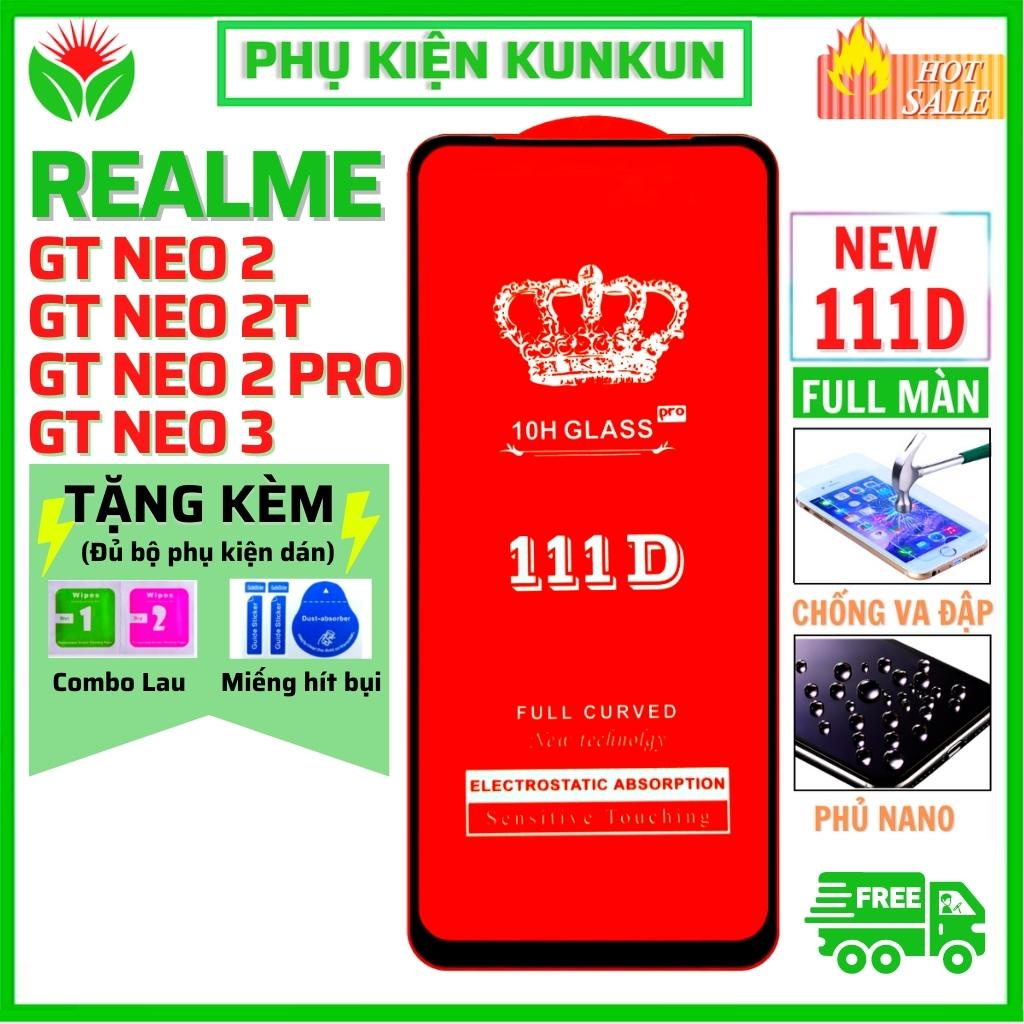 Kính Cường Lực Realme GT Neo 3 2 Pro 2T 5G - Full màn hình 111D và trong suốt - Độ cứng 10H