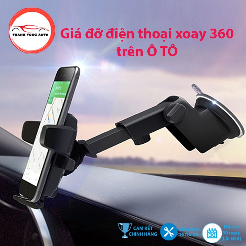 Giá Đỡ Điện Thoại Kẹp Điện Thoại Xoay 360 Dùng Trong Xe Ôtô Chắc Chắn Kiểu Giáng Sang Trọng Chuẩn Loại A1 | BigBuy360 - bigbuy360.vn