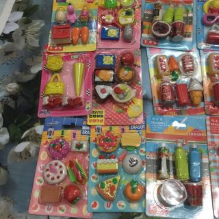 VỈ TẨY BÚT CHÌ HÌNH ĐỒ CHƠI, GÔM TẨY CHÌ