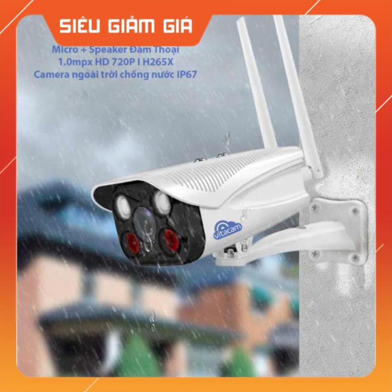 [FreeShip]  Camera Vitacam VB720 Pro ngoài trời đàm thoại 2 chiều vb720 pro có màu ban đêm