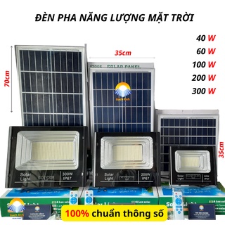Đèn pha năng lượng mặt trời 200W (Chuẩn thông số)
