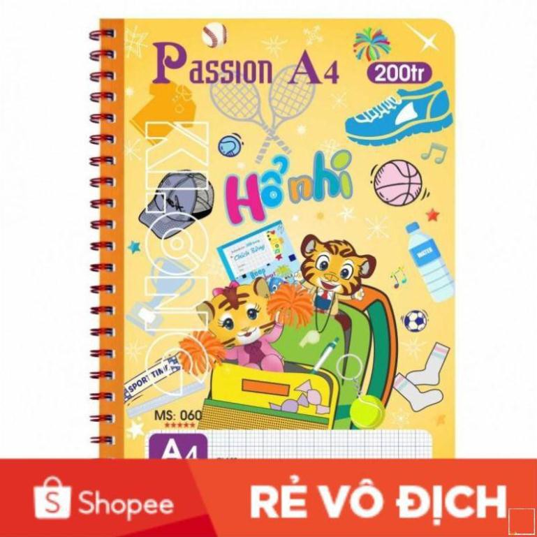 Sổ lò xo KLONG 4 ô ly 200tr, giáo án ô ly 200 trang; klong MS: 060