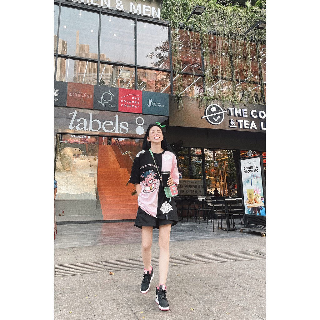 [Mã FAMALLT5 giảm 15% đơn 150k] Áo thun TSUN PW Tee - Black/ Light Pink - Unisex