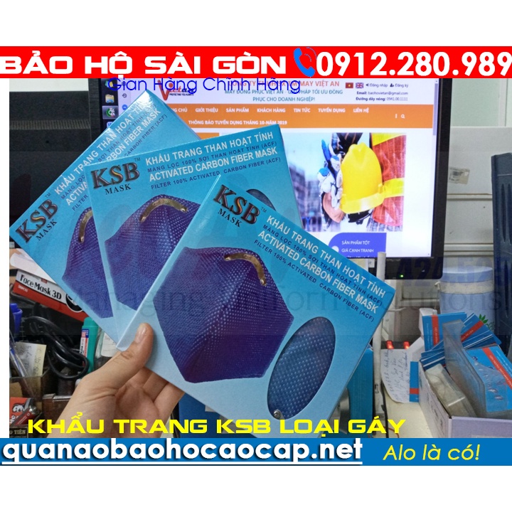 Khẩu Trang Than Hoạt Tính Gáy Chính Hãng - Hình chụp thật