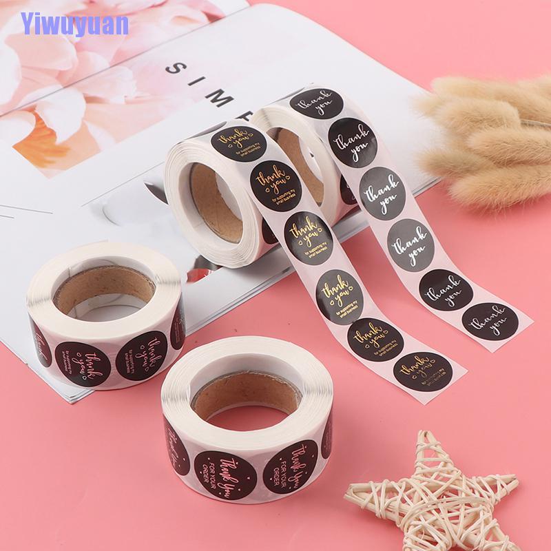 Cuộn 500 Miếng Dán In Chữ Thank You Trang Trí Sổ Tay