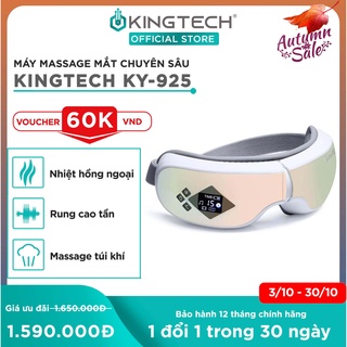 Máy Massage Mắt Cao Cấp KINGTECH KY-925 Mát xa Áp Suất Túi Khí Kèm Nhiệt - Tích Hợp Nghe Nhạc Bluetooth