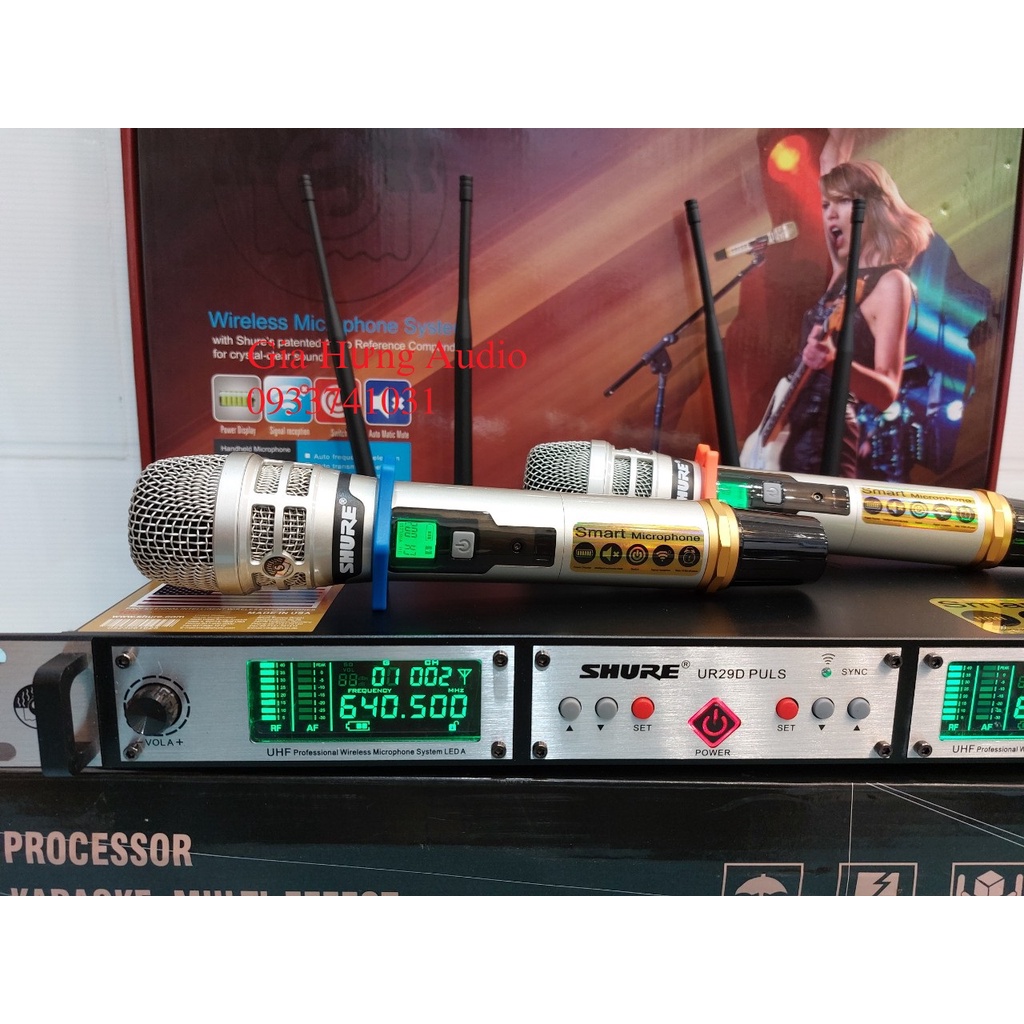 Micro không dây Shure UR29D plus , micro cao cấp New 2022, BH 1 năm