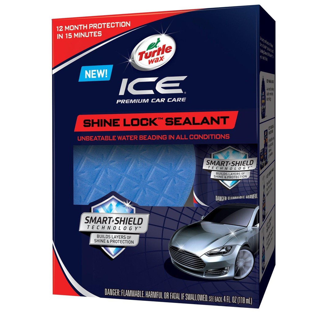NANO SEALANT TĂNG ĐỘ BÓNG VÀ BẢO VỆ BỀ MẶT SƠN, NHỰA, KIM LOẠI, KÍNH TURTLE WAX ICE PREMIUM CAR CARE SHINE LOCK SEALANT