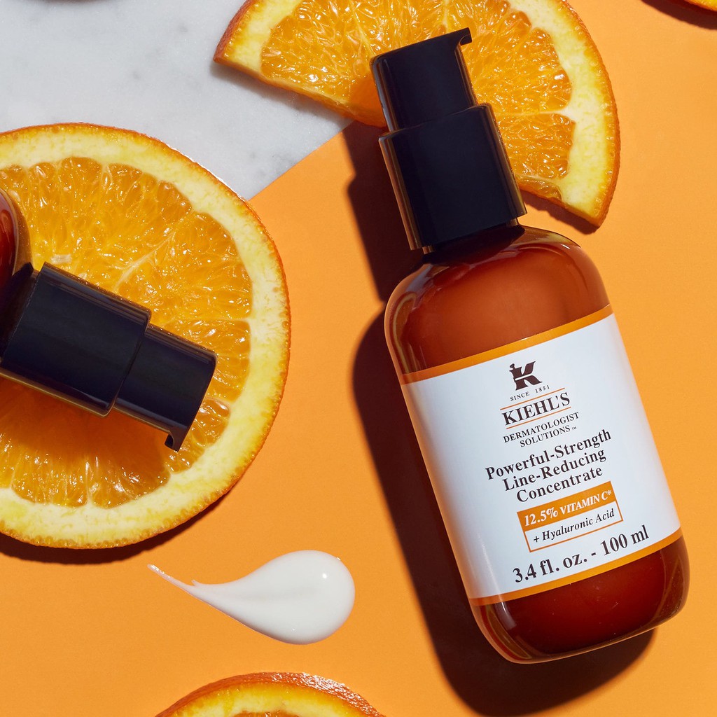 [CÓ HÓA ĐƠN LOTTEDUTYFREE] Tinh chất Serum Kiehl KIEHLS KIEHL's POWERFUL-STRENGTH VITAMIN C ESSENCE 75ml/100ml