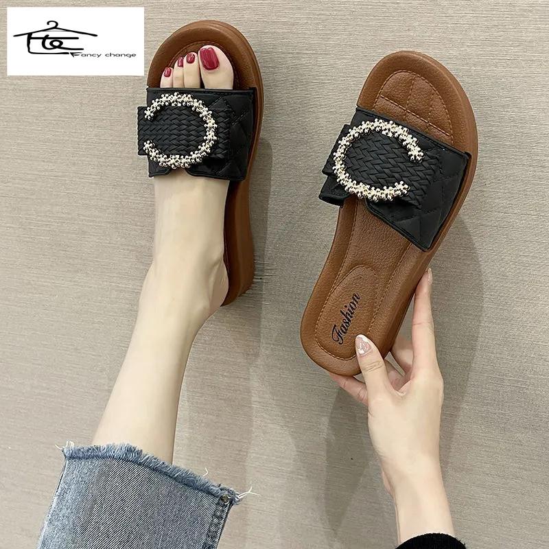 Dép Sandal Đế Dày Chống Trượt Thời Trang Dành Cho Nữ