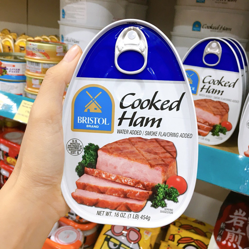 Thịt heo hộp vị xông khói bristol brand cooked ham 454g - ảnh sản phẩm 5