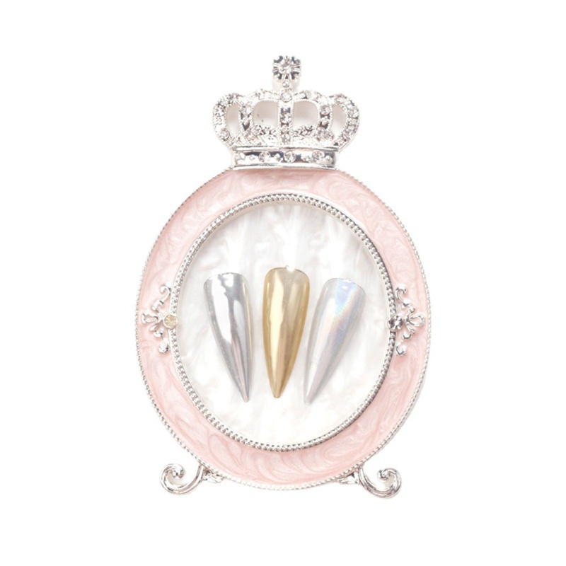 Giá Đỡ Trưng Bày Móng Tay Hình Vương Miện Viền Vàng YOUYO Bằng Nhựa Resin