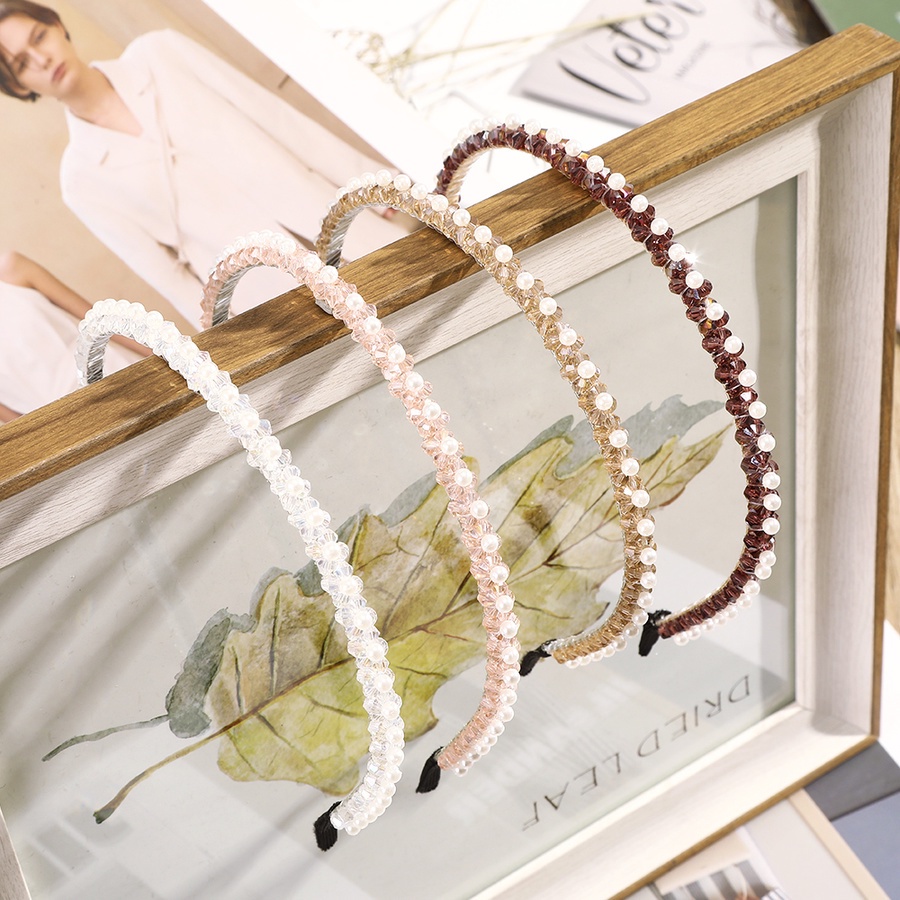 Băng Đô Cài Tóc Đính Ngọc Trai Nhân Tạo Phong Cách Hàn Quốc Thời Trang Cho Nữ