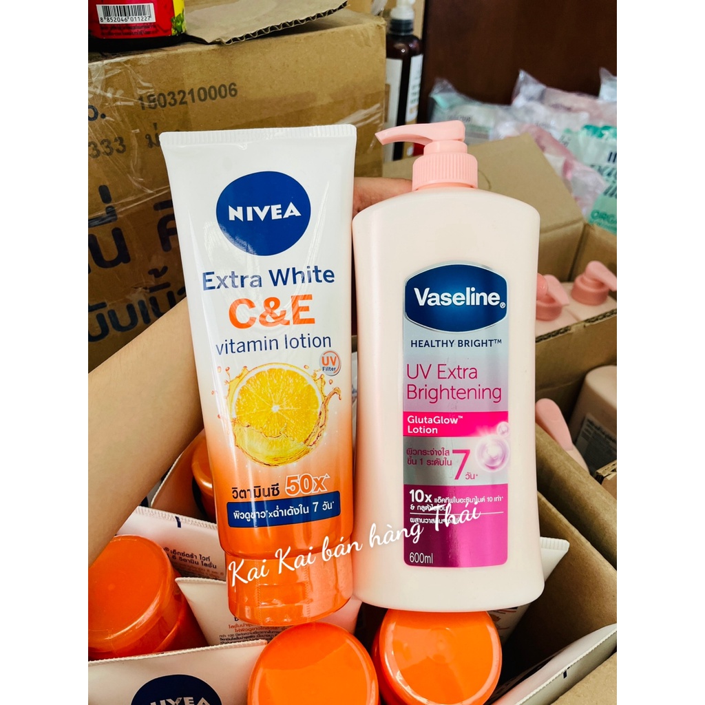 SỮA DƯỠNG THỂ NIVEA EXTRA WHITE TUÝP TO 320ml THÁI LAN CHÍNH HÃNG