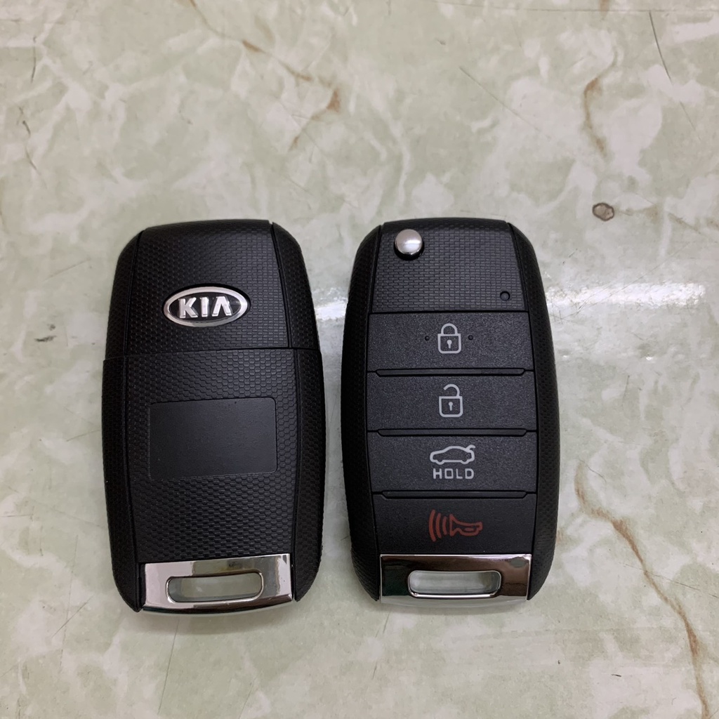 Vỏ Chìa Khóa Gập 4 Nút Đen Dùng Cho Xe KIA