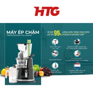 Máy ép chậm princess easy fill 202045 - ép kiệt 99% lượng nước - lưu giữ 99% vitamin và khoáng chất