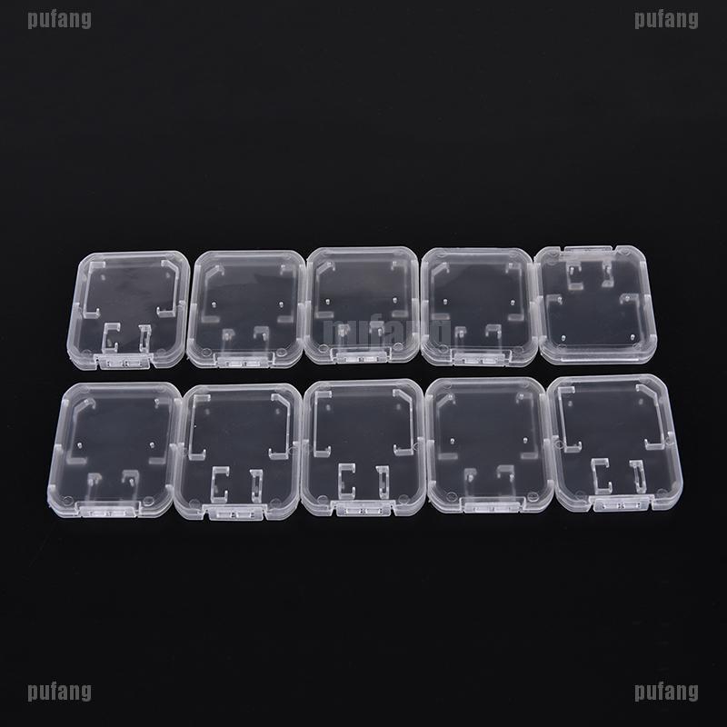 Bộ 10 hộp nhựa trong suốt đựng thẻ nhớ SD SDHC SDXC | BigBuy360 - bigbuy360.vn